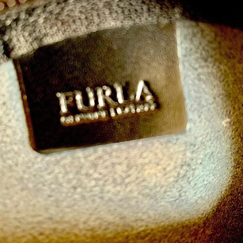 Mini Furla Black Leather Coin Cosmetic Pouch Unused - Picture 6 of 6
